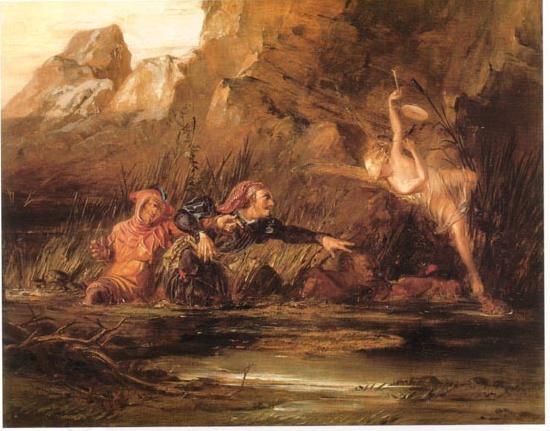 William Bell Scott Ariel and Caliban by William Bell Scott China oil painting art